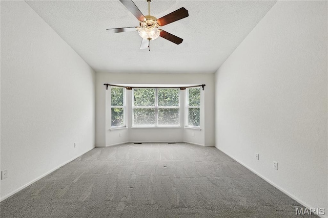 1516 Lienemann Dr Unit 26, Saint Charles, MO 63303 - carpeted empty room with a textured ceiling and a ceiling fan