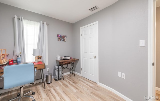 77 Indian Hills Dr, Cuba, MO 65453 - home office with light wood-type flooring and baseboards
