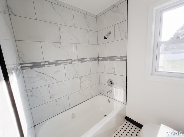 119 Freedom Dr, Belleville, IL 62226 - bathroom featuring toilet and shower / bathtub combination