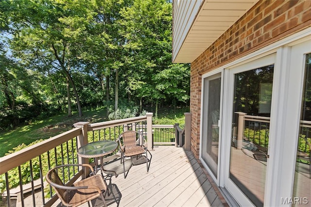 4775 S Hazel Rd, Edwardsville, IL 62025 - deck with view of scattered trees