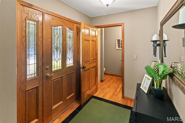 4775 S Hazel Rd, Edwardsville, IL 62025 - foyer with wood finished floors and baseboards