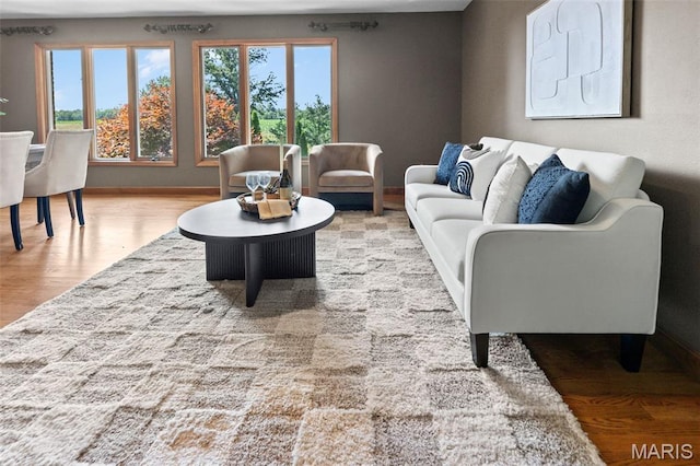 4775 S Hazel Rd, Edwardsville, IL 62025 - living room featuring wood finished floors and baseboards