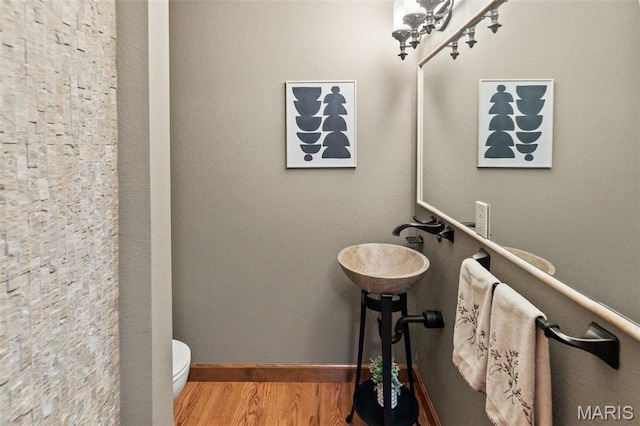 4775 S Hazel Rd, Edwardsville, IL 62025 - bathroom with a sink and wood finished floors