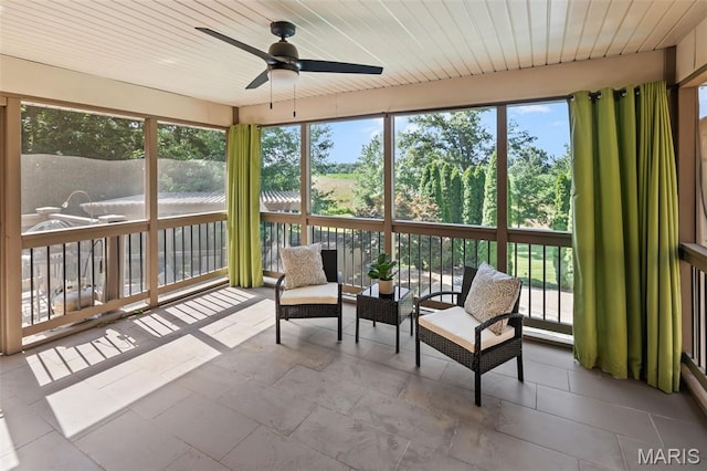 4775 S Hazel Rd, Edwardsville, IL 62025 - sunroom featuring ceiling fan