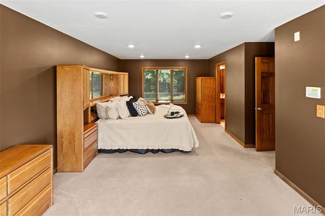 4775 S Hazel Rd, Edwardsville, IL 62025 - bedroom with light carpet and recessed lighting