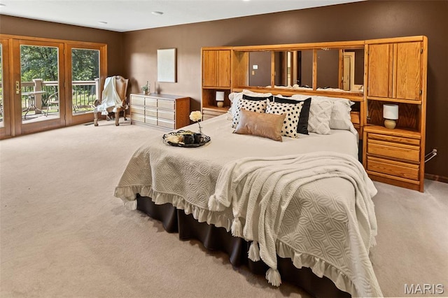 4775 S Hazel Rd, Edwardsville, IL 62025 - bedroom with light colored carpet and access to outside