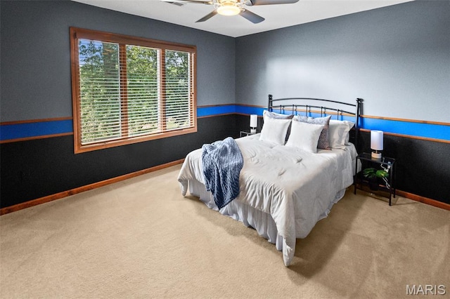 4775 S Hazel Rd, Edwardsville, IL 62025 - bedroom with carpet flooring and ceiling fan
