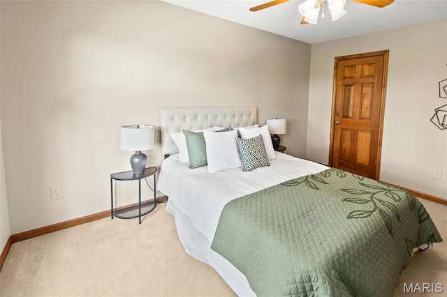 4775 S Hazel Rd, Edwardsville, IL 62025 - carpeted bedroom featuring baseboards and a ceiling fan