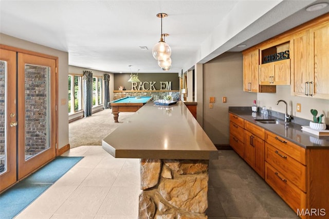 4775 S Hazel Rd, Edwardsville, IL 62025 - recreation room with pool table and tile patterned floors