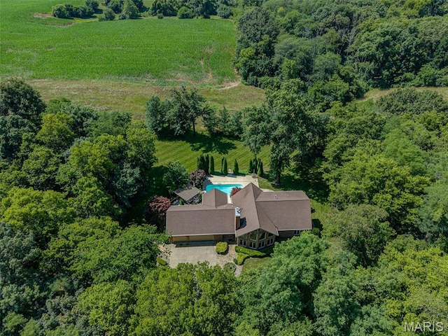 4775 S Hazel Rd, Edwardsville, IL 62025 - view from above of property featuring a forest
