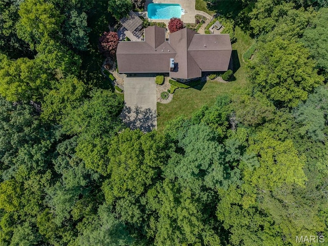 4775 S Hazel Rd, Edwardsville, IL 62025 - drone / aerial view of a pool