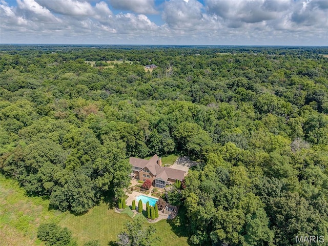 4775 S Hazel Rd, Edwardsville, IL 62025 - drone / aerial view of a heavily wooded area