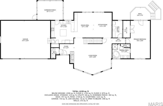 4775 S Hazel Rd, Edwardsville, IL 62025 - view of floor plan / room layout
