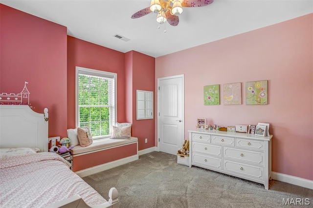 1029 Brownell Ave, Glendale, MO 63122 - bedroom featuring light carpet and ceiling fan