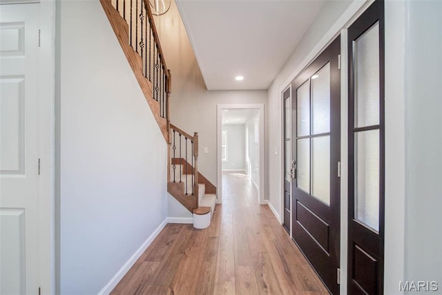 11880 County Road 3040, Rolla, MO 65401 - entryway with stairs, light wood finished floors, and recessed lighting