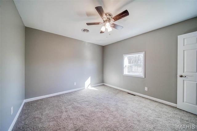11880 County Road 3040, Rolla, MO 65401 - spare room with a ceiling fan and carpet floors