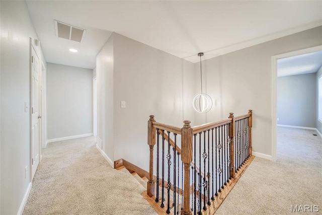 11880 County Road 3040, Rolla, MO 65401 - hallway with carpet floors and an upstairs landing