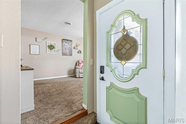 211 Congress St, Park Hills, MO 63601 - foyer featuring carpet and a textured ceiling