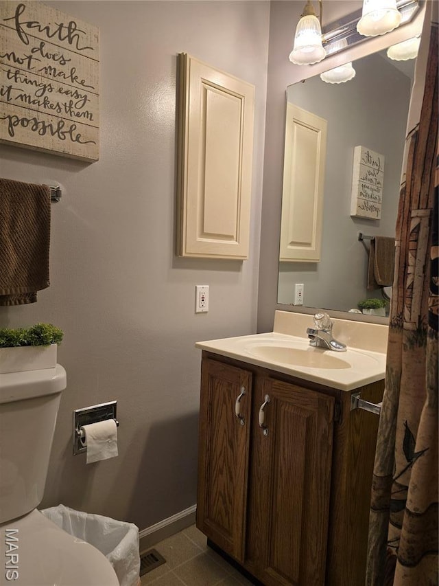 310 E 1st St, Ramsey, IL 62080 - bathroom featuring vanity and tile patterned flooring