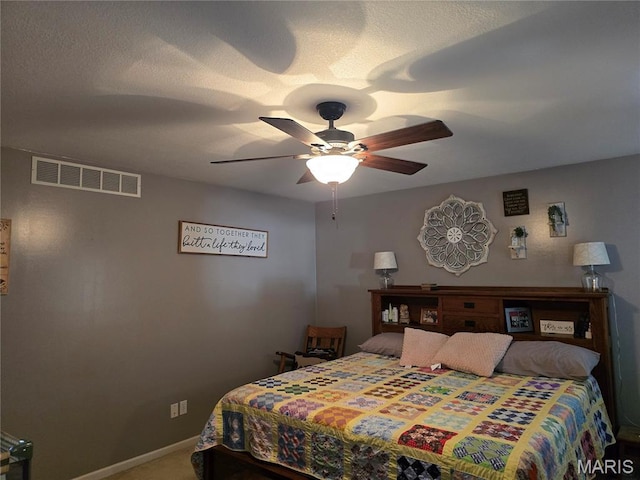 310 E 1st St, Ramsey, IL 62080 - carpeted bedroom with a ceiling fan and baseboards