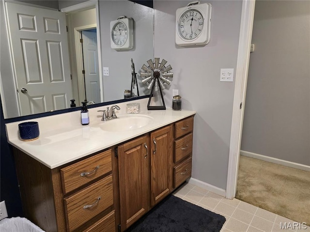 310 E 1st St, Ramsey, IL 62080 - bathroom featuring vanity and tile patterned flooring