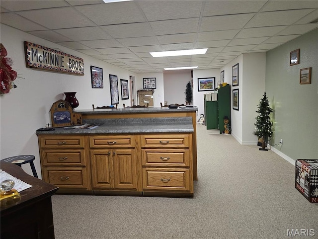 310 E 1st St, Ramsey, IL 62080 - bar with carpet floors and a drop ceiling