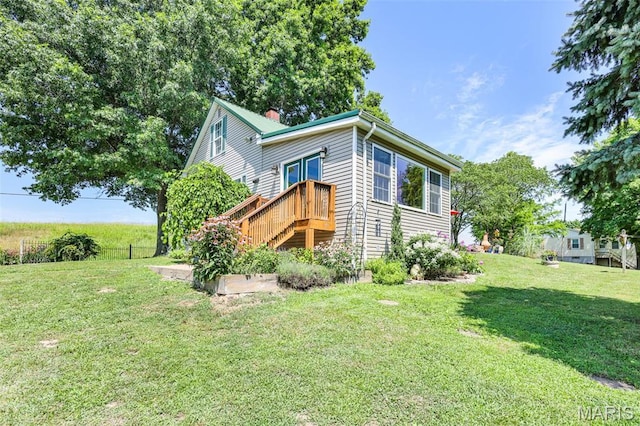 4846 S Point Rd, Washington, MO 63090 - view of side of property featuring a chimney