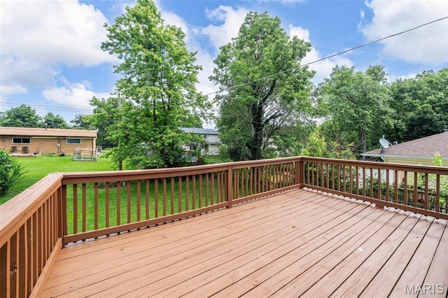 383 Messina Dr, Ballwin, MO 63021 - deck featuring a yard