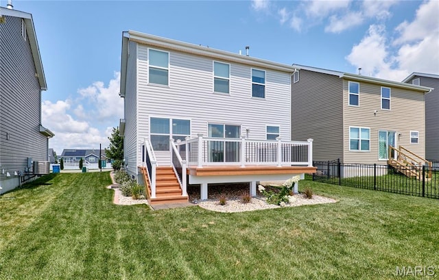 238 Charlestowne Place Dr, Saint Charles, MO 63301 - back of house with a wooden deck and stairway