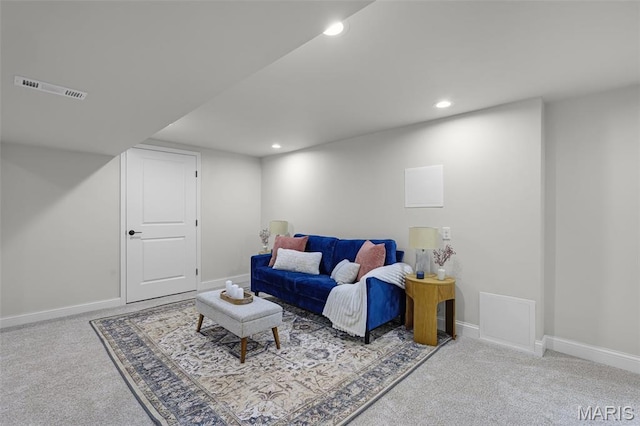 246 Leichester Cir, Ballwin, MO 63011 - carpeted living room featuring recessed lighting and baseboards