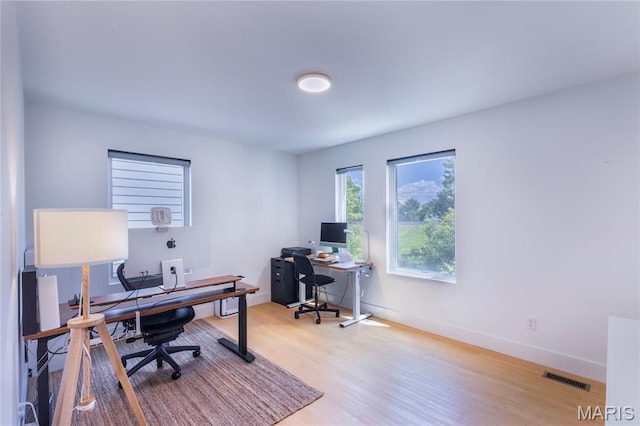 4133 Lafayette Ave, Saint Louis, MO 63110 - office featuring light wood-type flooring and baseboards