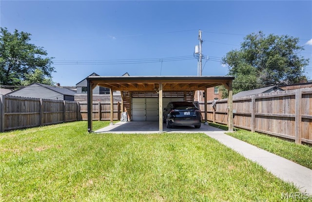 4133 Lafayette Ave, Saint Louis, MO 63110 - view of parking / parking lot featuring a fenced backyard