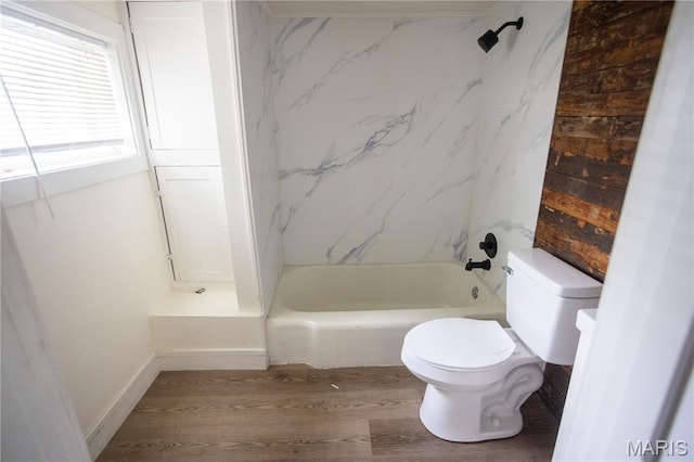 7353 Virginia Ave, Saint Louis, MO 63111 - full bath with wood finished floors and  shower combination