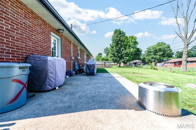 view of patio / terrace featuring grilling area