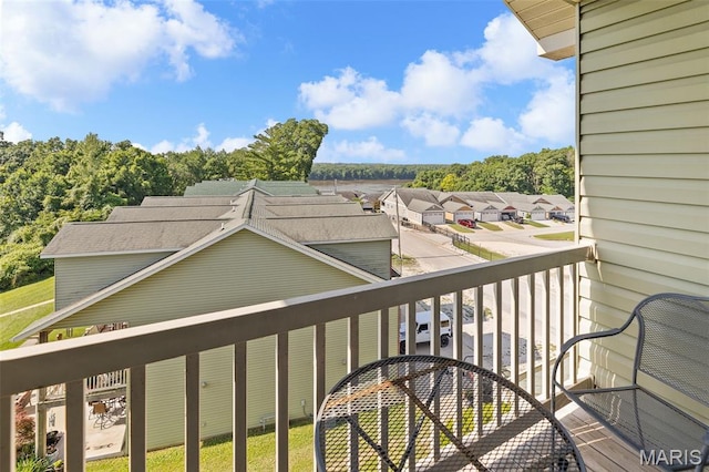 319 Timber Ridge Dr, Grafton, IL 62037 - balcony featuring a residential view