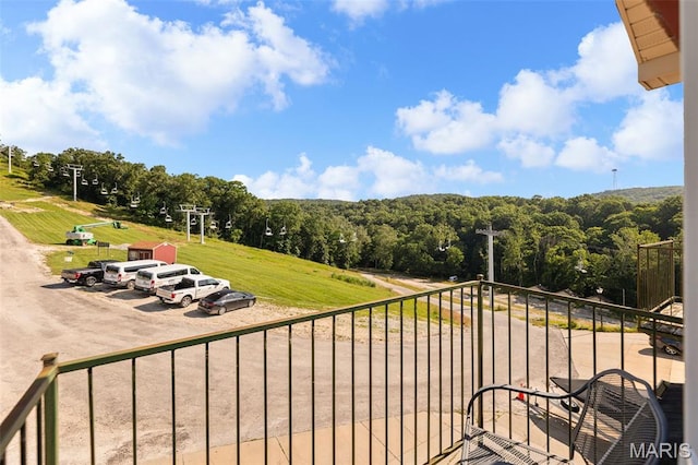 319 Timber Ridge Dr, Grafton, IL 62037 - balcony with a view of trees