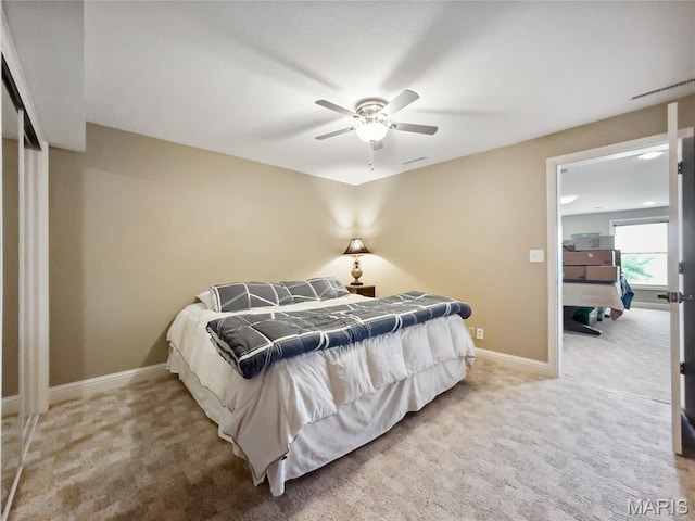 1171 Thunder Mountain Rd, Camdenton, MO 65020 - carpeted bedroom with baseboards and ceiling fan