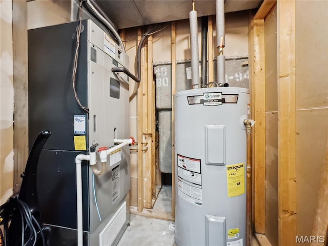 1171 Thunder Mountain Rd, Camdenton, MO 65020 - utility room with water heater and heating unit