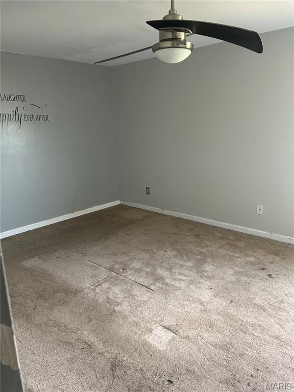 12922 High Crest St, Black Jack, MO 63033 - spare room featuring a ceiling fan and carpet