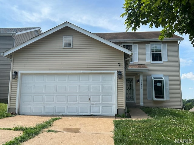 12922 High Crest St, Black Jack, MO 63033 - traditional-style house featuring a garage and concrete driveway