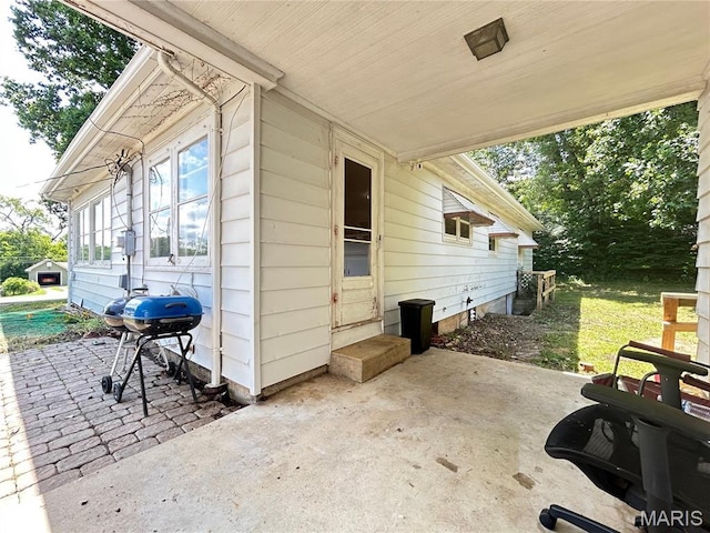 1203 N Main St, Salem, MO 65560 - view of patio / terrace with a grill and entry steps
