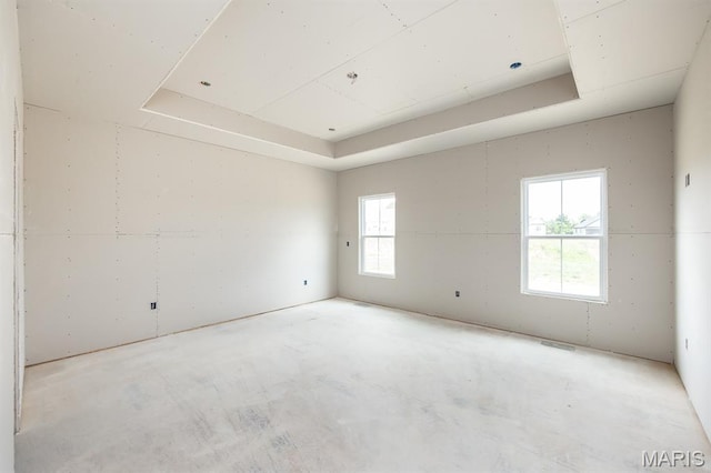 505 Master Ct, Shiloh, IL 62221 - spare room featuring a raised ceiling and unfinished concrete floors
