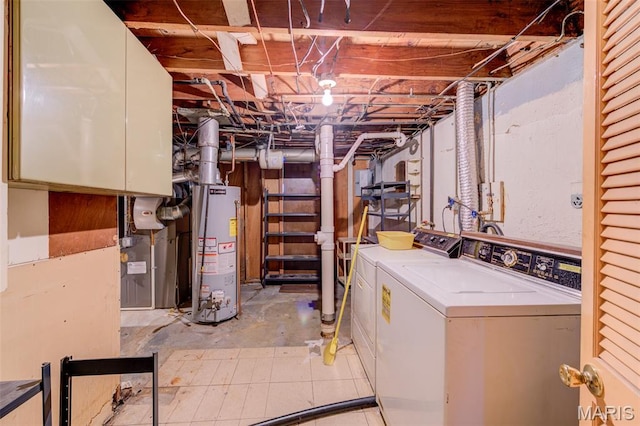 8232 Davenport Dr, Berkeley, MO 63134 - unfinished below grade area featuring water heater and separate washer and dryer