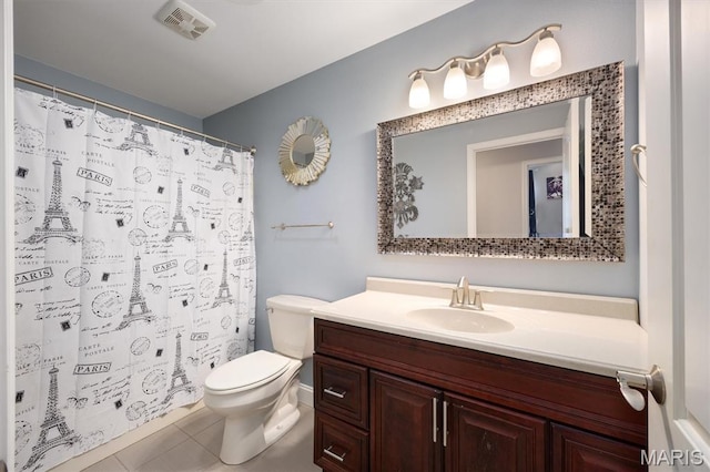 437 Marbleton Cir, Ofallon, IL 62269 - bathroom featuring vanity, tile patterned flooring, and curtained shower