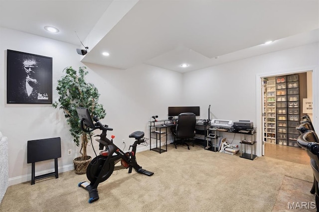 437 Marbleton Cir, Ofallon, IL 62269 - carpeted office with recessed lighting and baseboards