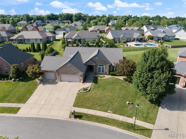 437 Marbleton Cir, Ofallon, IL 62269 - aerial perspective of suburban area