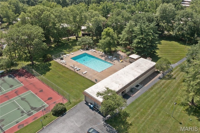 2417 Charente Dr, Maryland Heights, MO 63043 - bird's eye view of a pool