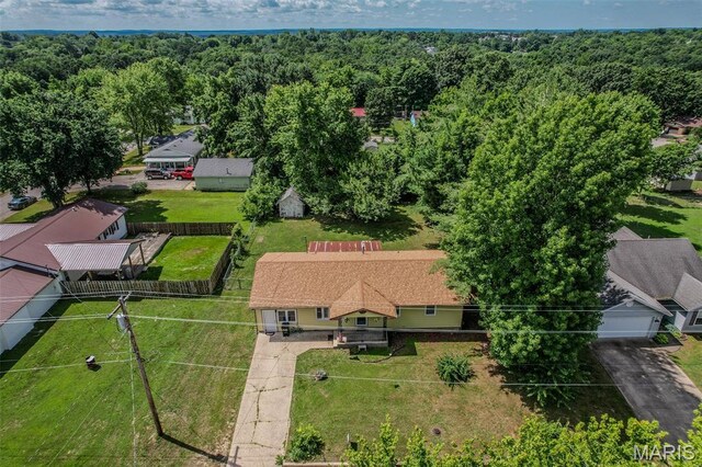 511 N Acre Dr, Richland, MO 65556 - aerial view of property and surrounding area with a forest