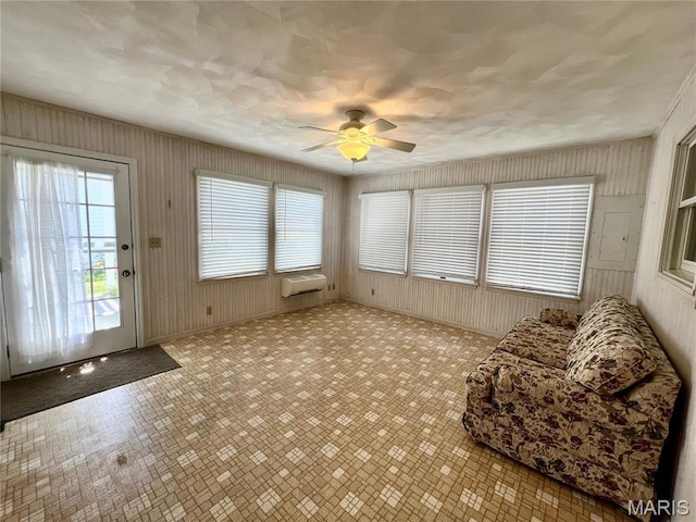 138 S 33rd St, Belleville, IL 62226 - unfurnished sunroom featuring a wall unit AC