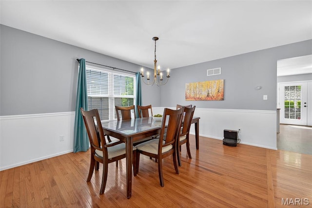 2426 Guardian Ct, Arnold, MO 63010 - dining room featuring wood finished floors and a chandelier